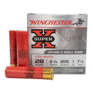 chester Super X High Brass Lead Shot 28 Gauge 2.75 7.5 Shot 25 Round Box Ammo