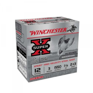 chester Super X Xpert High Velocity Steel 12 Gauge 3 2 & 3 Shot 25 Round Box Ammo