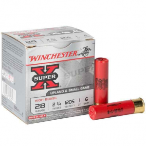 chester Super X High Brass Lead Shot 28 Gauge 6 Shot 1 Oz 25 Round Box Ammo