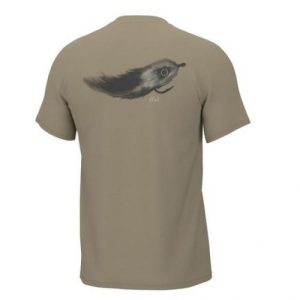 Huk Streamer Fly Short Sleeve Shirt Overland Trek Large - Marolina Dba Huk