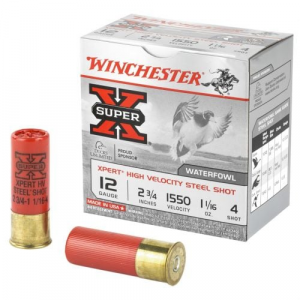 chester Super X Xpert High Velocity 12 Gauge 2.75 1 1/16 Oz 4 Shot 25 Bx/ 10 Cs Ammo