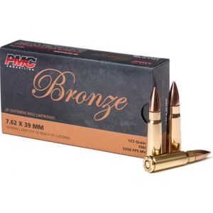  Bronze Full Metal Jacket 7.62 X 39mm 123gr 20 Round Box Ammo