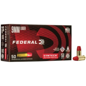 rican Eagle Total Syntech Jacket Flat Nose 9mm 150gr 50 Round Box Ammo