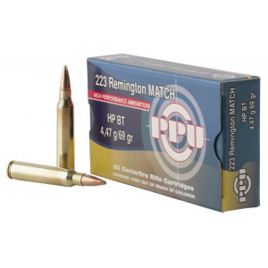  Match .223 Remington 69 Gr Hollow Point Boat-Tail (HPBT) 20 Bx/ 50 Cs Ammo