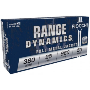 cchi Pistol Shooting Dynamics Full Metal Jacket 380 ACP 95gr 50 Round Box Ammo