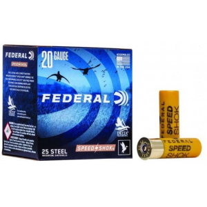 eral Speed-Shok Waterfowl 20 Gauge 2.75 3/4 Oz 4 Shot 25 Bx/ 10 Cs Ammo