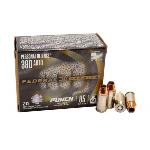 eral Premium Personal Defense Punch Jacketed Hollow Point 380 ACP 20 Round Box Ammo