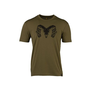 Browning Ss Perf Camp Shirt Ram Logo Green Large - Browning