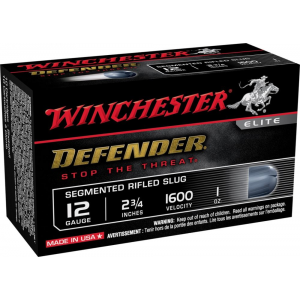 chester PDX1 Defender Segmented Lead Rifled Slug 12 Gauge 2.75 10 Round Box Ammo