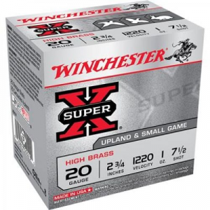 chester Super X High Brass 20 Gauge 2.75 1 Oz 7.5 Shot 25 Bx/ 10 Cs Ammo