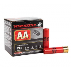 chester AA Target 28 Gauge 2.75 3/4oz #8 Shot 25rd Box Ammo