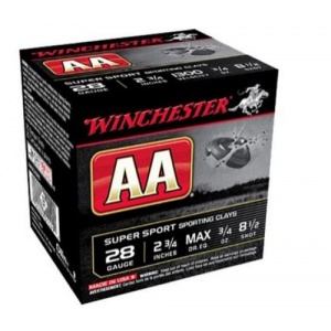 chester AA Super Sport 28 Gauge 2.75 3/4 Oz 8.5 Shot 25 Bx/ 10 Cs Ammo