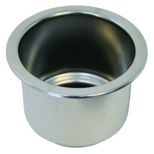 Recessed Stainless Steel Drink Holder - Deep Blue