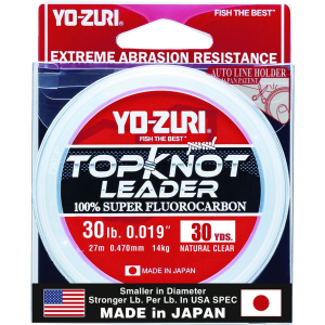 Yo-Zuri TopKnot Fishing Line, Clear, 30lb Break Strength, 30 Yards - Yo-Zuri