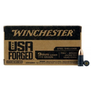 chester USA Forged Full Metal Jacket 9mm 115 Gr 50 Round Box Ammo