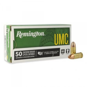 ington UMC Full Metal Jacket 9mm 50 Round Box Ammo