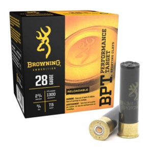 wning BPT 28 Gauge 2.75 3/4 Oz 7.5 Shot 25 Bx/ 10 Cs Ammo