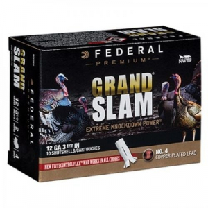 eral Premium Grand Slam Turkey Lead Shot 12 Gauge 3 #4 10 Round Box Ammo