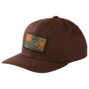 Browning Woodland Flag Snapback Cap, Brown - Browning