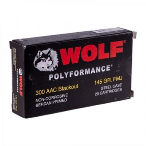 f Polyformance 300 AAC Blackout 145gr FMJ 20 Round Box Ammo