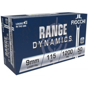 cchi Pistol Shooting Dynamics 9mm Full Metal Jacket 115gr 50 Round Box Ammo