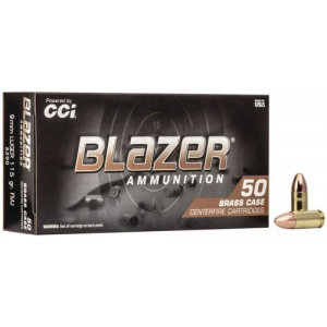  Blazer Brass 9mm 115gr Full Metal Jacket 50 Round Box Ammo