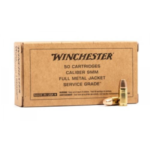 chester Service Grade Full Metal Jacket 9mm 115gr 50 Round Box Ammo