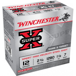 chester Super X Xpert High Velocity 12 Gauge 2.75 1 1/8 Oz 7 Shot 25 Bx/ 10 Cs Ammo