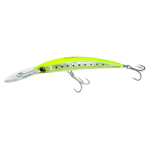 Yo-Zuri Crystal 3D Minnow Deep Diver Hard Bait Lure, Chartreuse/Silver, 5 1/4" - Yo-Zuri