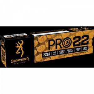 wning Pro22 Subsonic Velocity Lead Round Nose 22 Long Rifle 100 Round Box Ammo