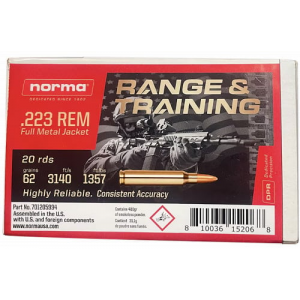 ma Ammunition .223 Remington 62 Gr Full Metal Jacket 20 Per Box/ 10 Case Ammo