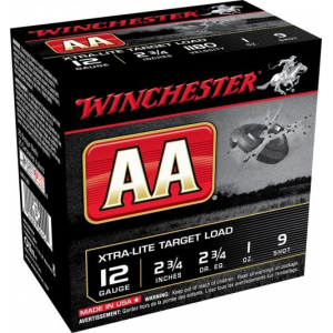 chester AA Xtra-Lite12 Gauge 2.75 1 Oz 9 Shot 25 Bx/ 10 Cs Ammo