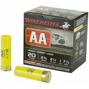 chester AA Heavy 20 Gauge 2.75 1 Oz #7.5 Shot 25rd Box Ammo