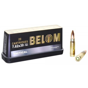 om 7.62 X 39mm 123gr FMJ Brass Case 20 Round Box Ammo