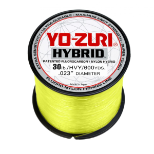 Yo-Zuri HI VIS Hybrid Fishing Line, Yellow, 30lb Break Strength, 600 Yards - Yo-Zuri