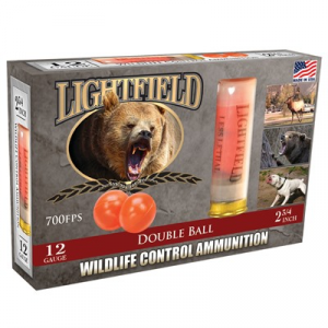 htfield Wildlife Control Mid-Range Rubber Ball Buckshot 12 Gauge 2 3/4 5 Round Box Ammo