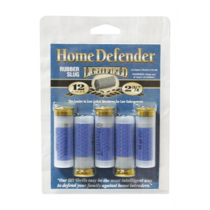 htfield Home Defender Less Lethal 12 Gauge 130 Gr Rubber Slug 5 Round Box Ammo