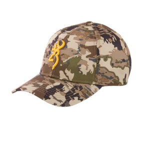 BROWNING RIMFIRE CAP BUCKMARK LOGO AURIC CAMO VELCRO - Browning