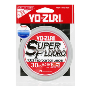 Yo-Zuri SuperFluro Fishing Line, Clear, 30lb Break Strength, 30 Yards - Yo-Zuri