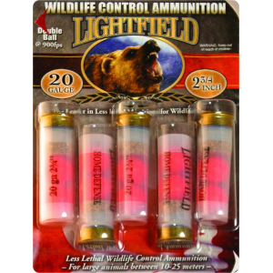 htfield Wildlife Control Mid-Range Rubber Ball Buckshot 20 Gauge 2 3/4 5 Round Box Ammo