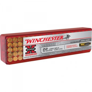 chester Super-X Rimfire .22 LR 40 Gr. Power-Point 100 Rd. Ammo