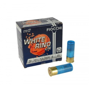 cchi White Rino Lite 12 Gaugel 2-3/4 1-1/8oz #8 Shot 1200fps 25 Round Box Ammo