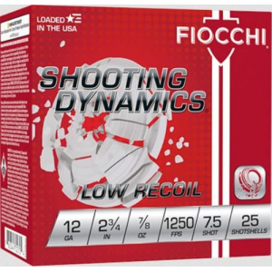 cchi Target Low Recoil 12 Gauge 2.75 7/8 Oz 7.5 Shot 25 Bx/ 10 Cs Ammo