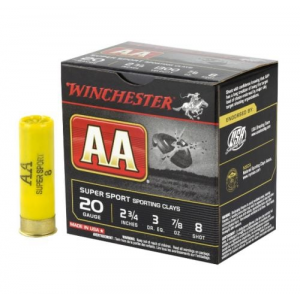 chester AA Super Sport 20 Gauge 2.75 7/8 Oz 8 Shot 25rd Box Ammo