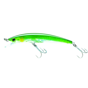 Yo-Zuri Crystal 3D Minnow Floating Hard Bait Lure, Green/Silver, 4 3/8" - Yo-Zuri
