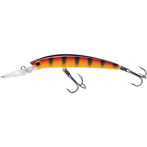 Yo-Zuri Crystal Minnow Deep Diver Walleye Hard Bait Lure, Hot Perch, 5 1/4" - Yo-Zuri