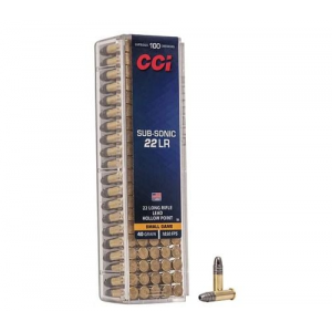  Small Game Subsonic .22 LR 40gr Lead Hollow Point 100ct Box Ammo