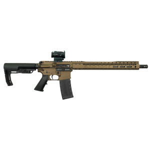 Black Rain Ordnance BRO23032201OPT Spec15 Billet 5.56x45mm NATO 30+1 16 in, Burnt Bronze Rec/15 in Slim Handguard, Black MFT Minimalist Stock, Burris Fastfire RD Red Dot - Black Rain Ordnance