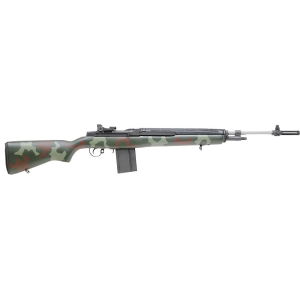 Springfield M1A Super Match Rifle SA9805CA, 308 Winchester, 22.0 in Douglas Custom Hvy Match BBL, McMillian Fiberglass Camo Stock, Stainless Finish, 10+1 Rds - Browning
