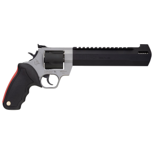 TAURUS 2454085rh Raging Hunter 454 Casull Caliber With 8.37 In Picatinny Rail/ported Barrel, 5rd Capacity Matte Black Oxide Finish Cylinder, Matte Finish Stainless Steel Frame & Black Rubber With Integrated Red Cushion Insert Grip , Revolver